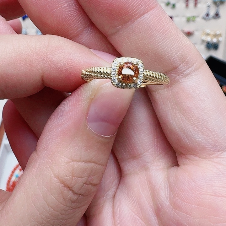 水晶戒指银S925镶嵌戒指961