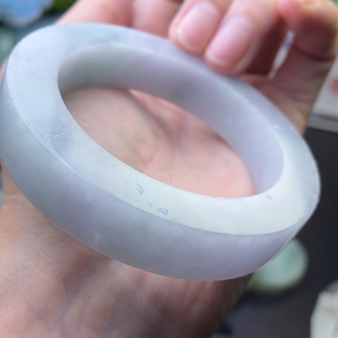 定制翡翠未镶嵌翡翠手镯春彩