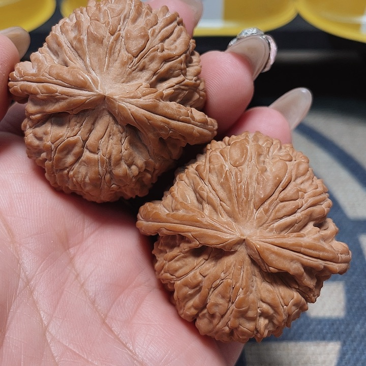 文玩核桃把件山**光白狮子46