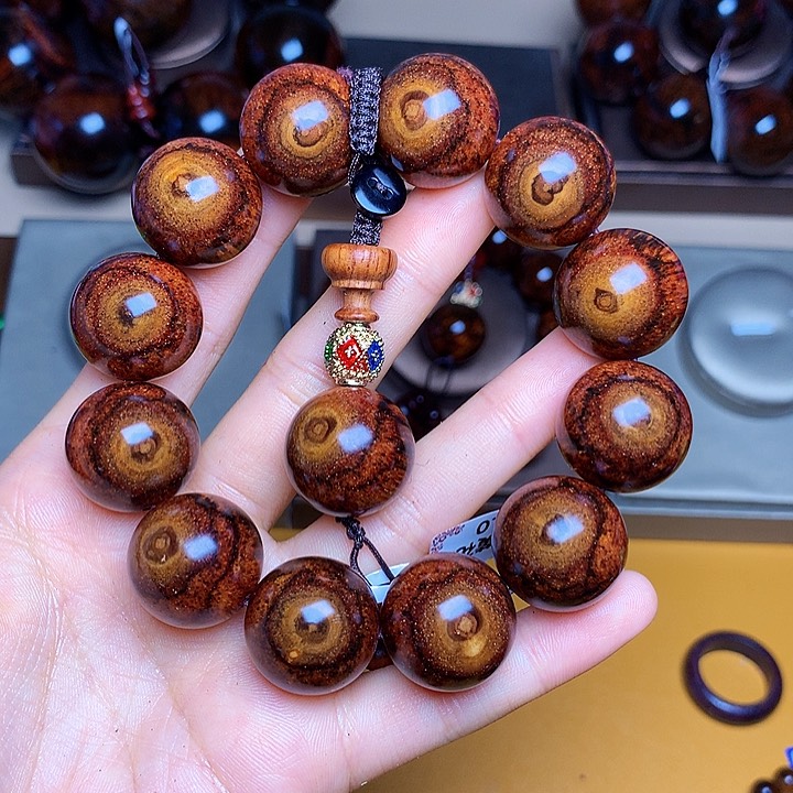 花梨木类手串/手链黄花梨风化料老挝花梨土埋料2.0