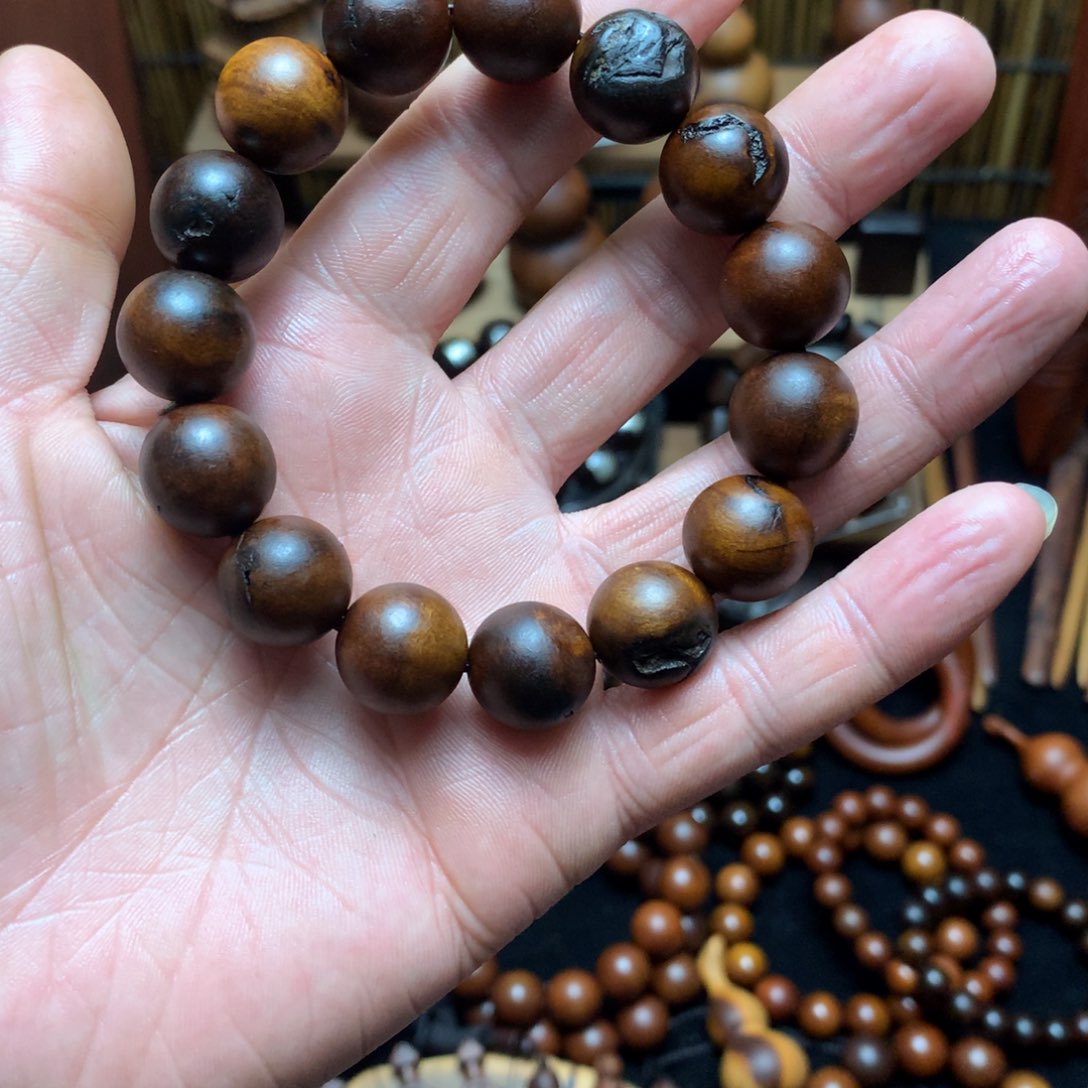 木奇****师枣木1.5雷痕手串一物一拍