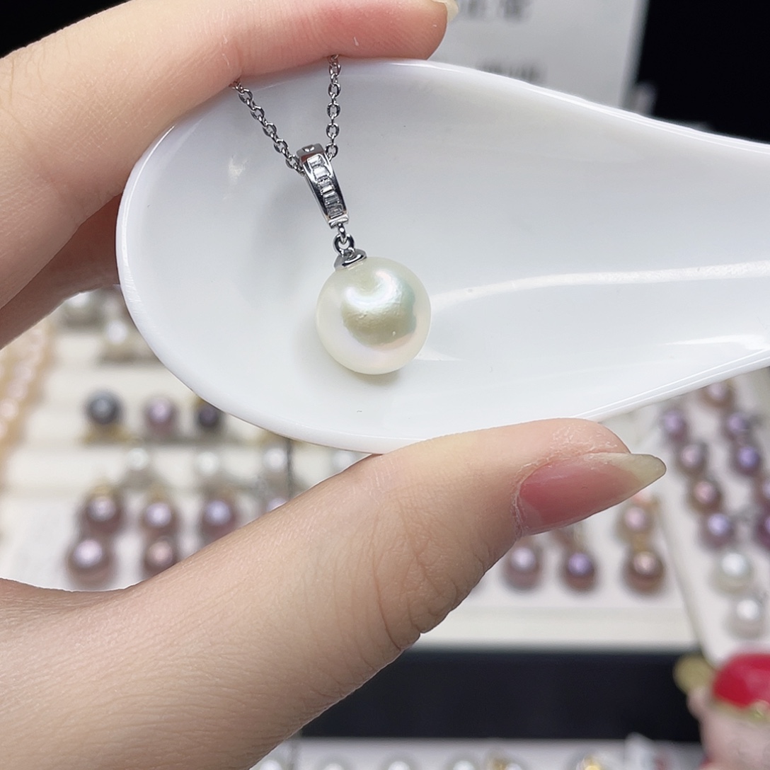 合金淡水珍珠吊坠(赠链)