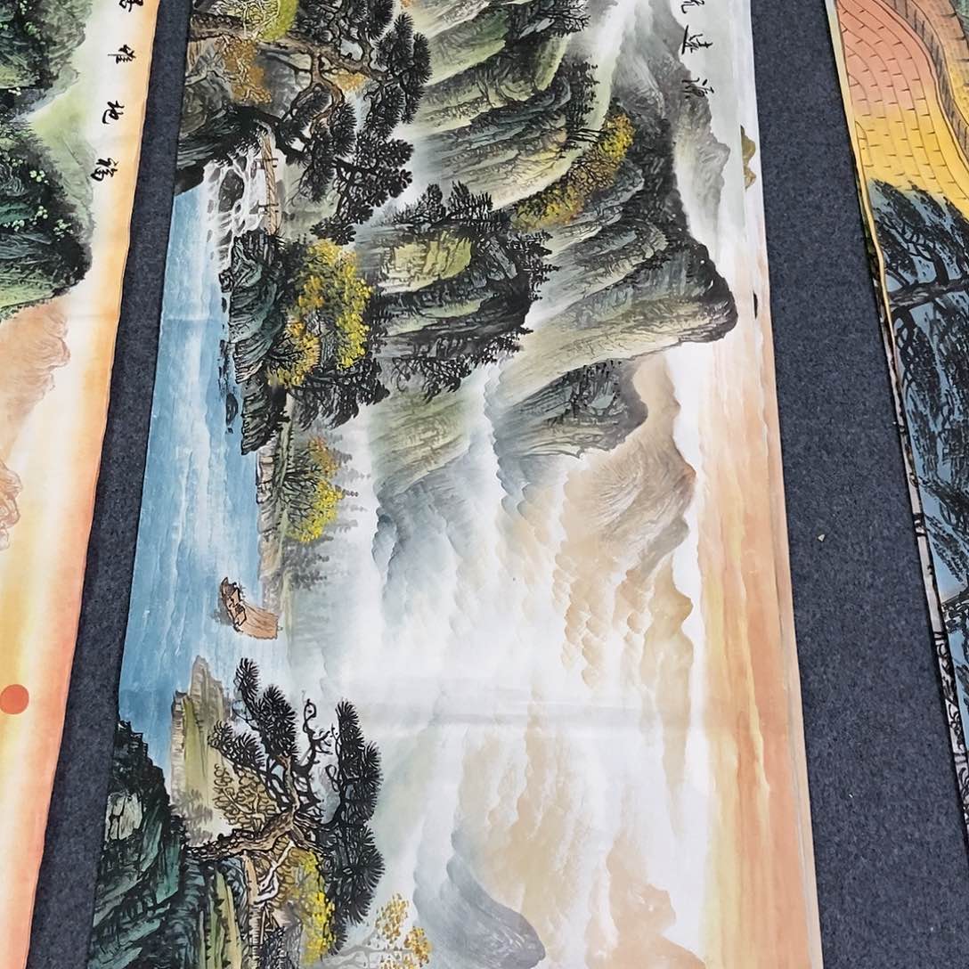 国画小六尺山水一副