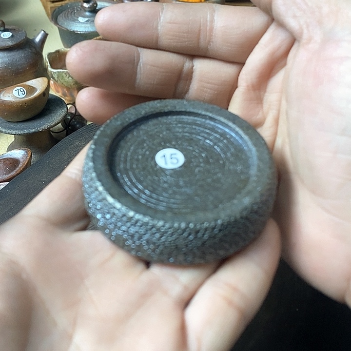 杯手工粗陶、柴烧茶器