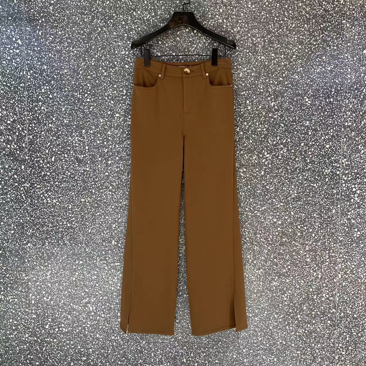 直筒侧开叉0060休闲裤-560