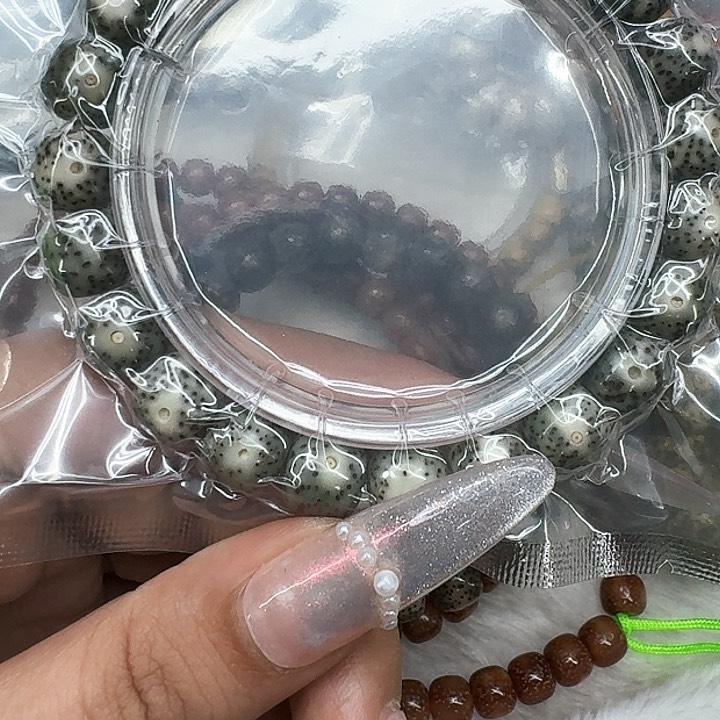 星月菩提手串375绿星月菩提10桶单圈