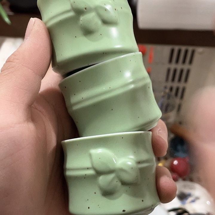 陶瓷茶具全部清清完回家过年