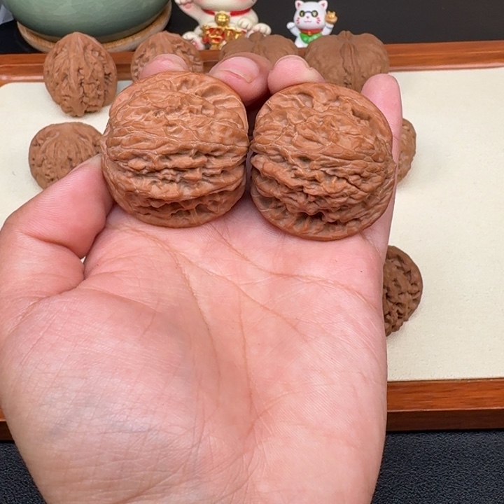 文玩核桃把件全品磨盘39