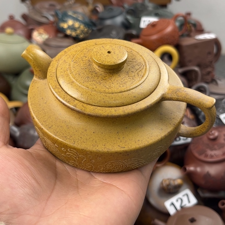 紫砂茶壶紫砂壶把裂