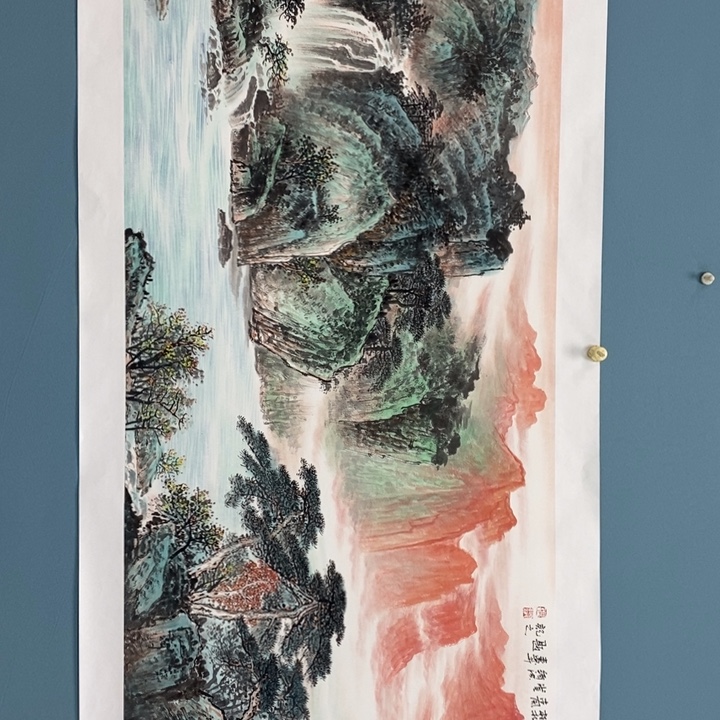 国画张绪洪。         
