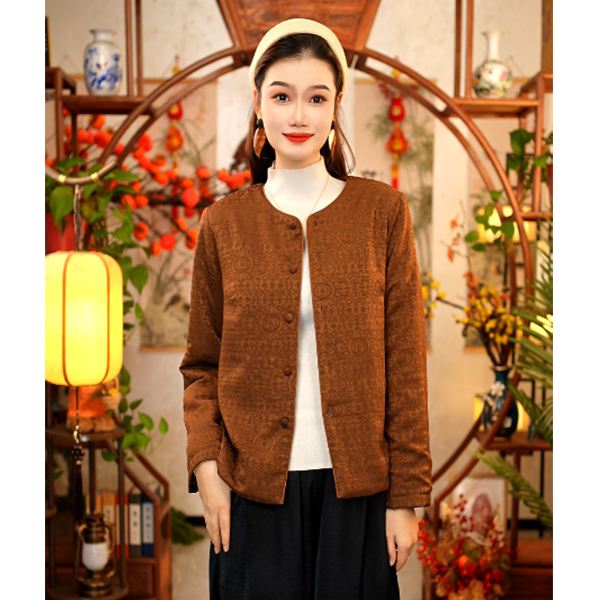 【董小姐】！宠粉福利！真丝提花蚕丝棉外套女