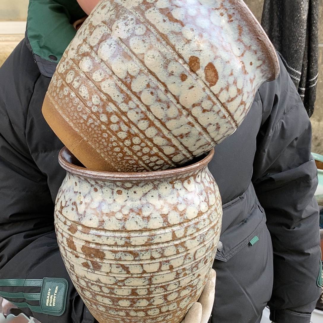 紫砂花盆瑕疵口17高21