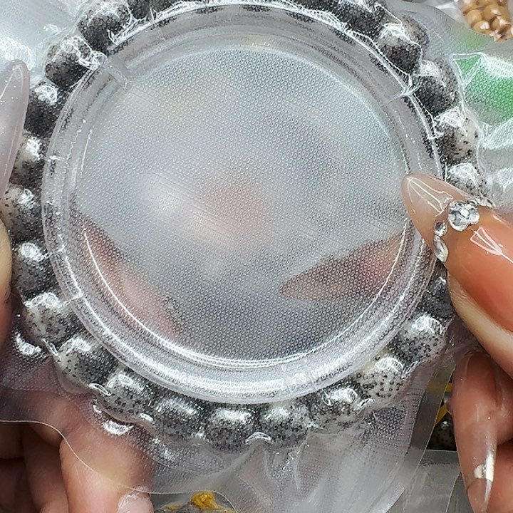 星月菩提手串486尽头卡姿兰黑灰星月菩提98桶单圈