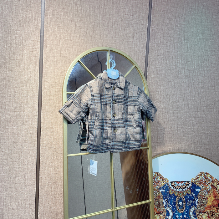 AB620   宝宝格子夹棉外套