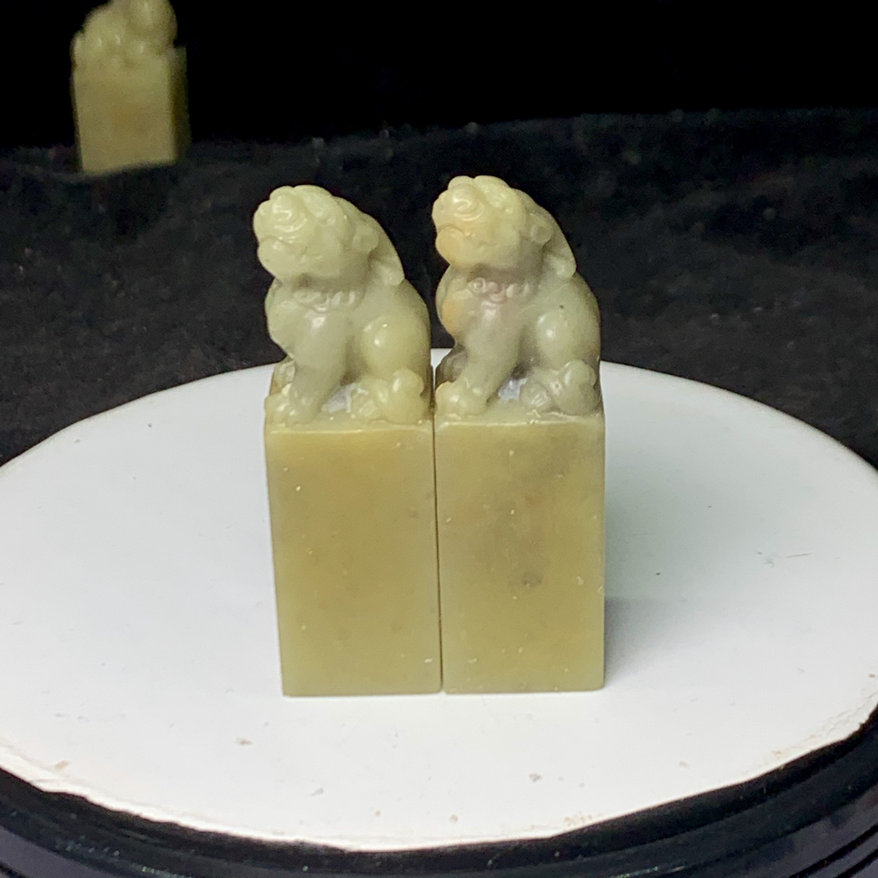 青田石封门菜花古兽2.0./6.6cm