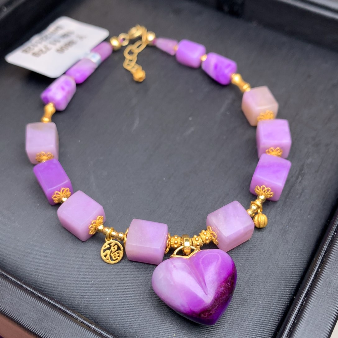 苏纪石（舒俱来）18K金镶嵌手链