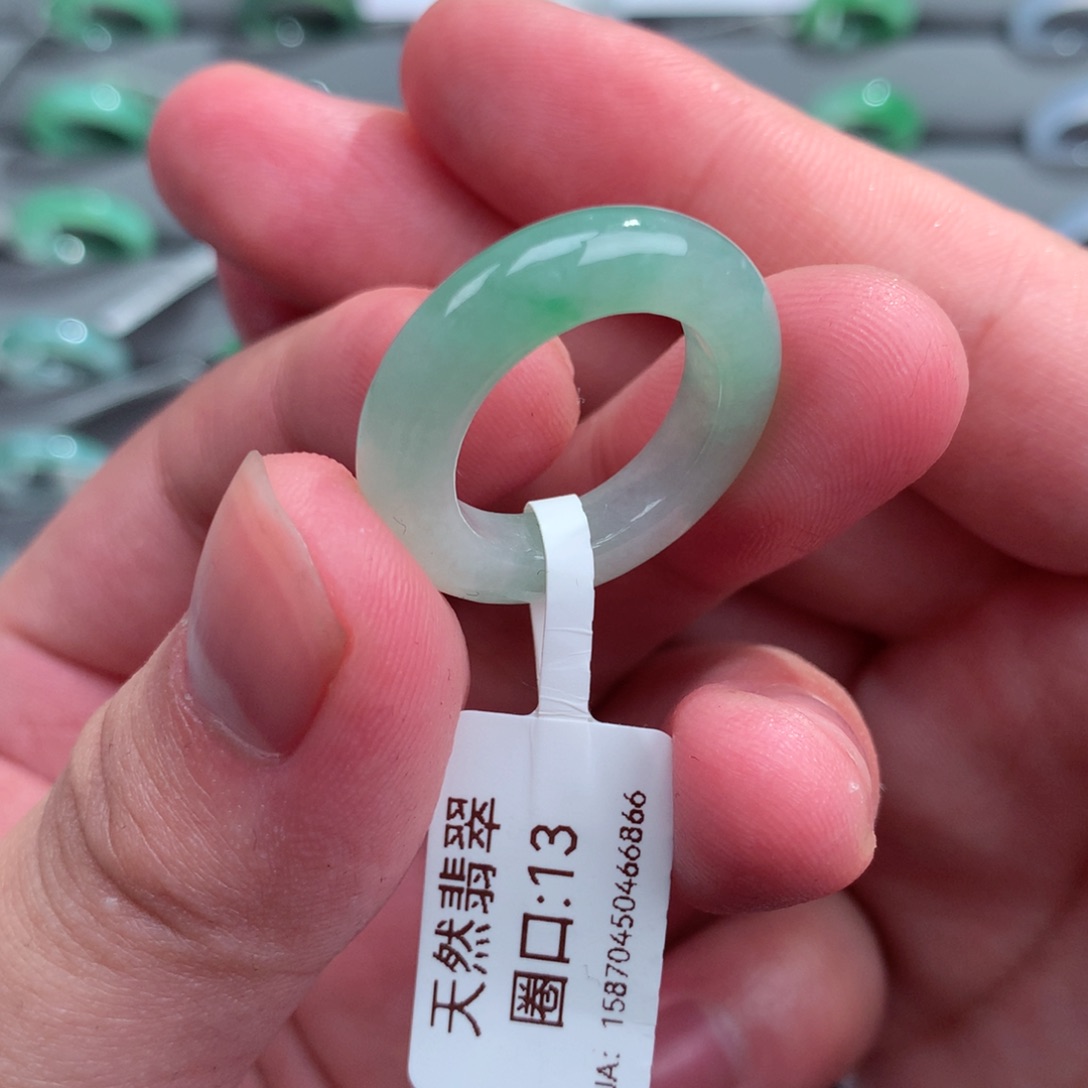 翡翠戒指未镶嵌天然