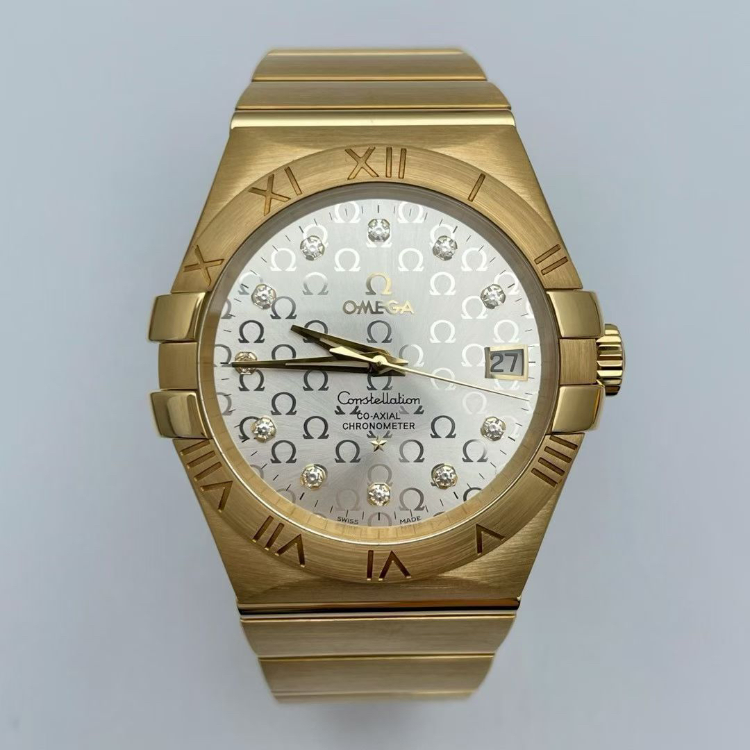 95新 Omega/欧米茄 全金星座/全套/35表径/18K黄金/95新