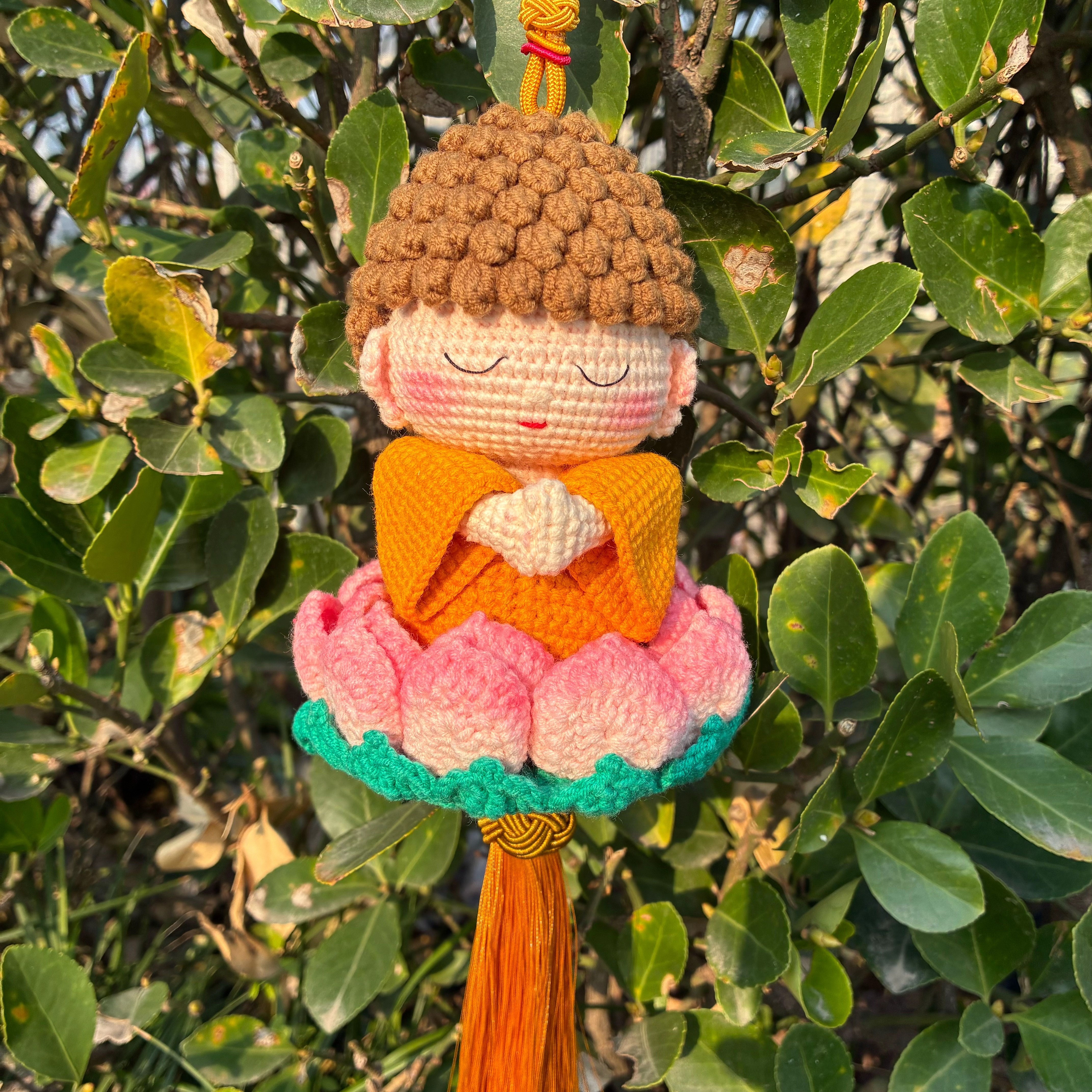 莲花小佛汽车挂件成品，大号