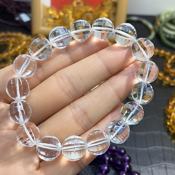 水晶手链未镶嵌白水晶刻面
