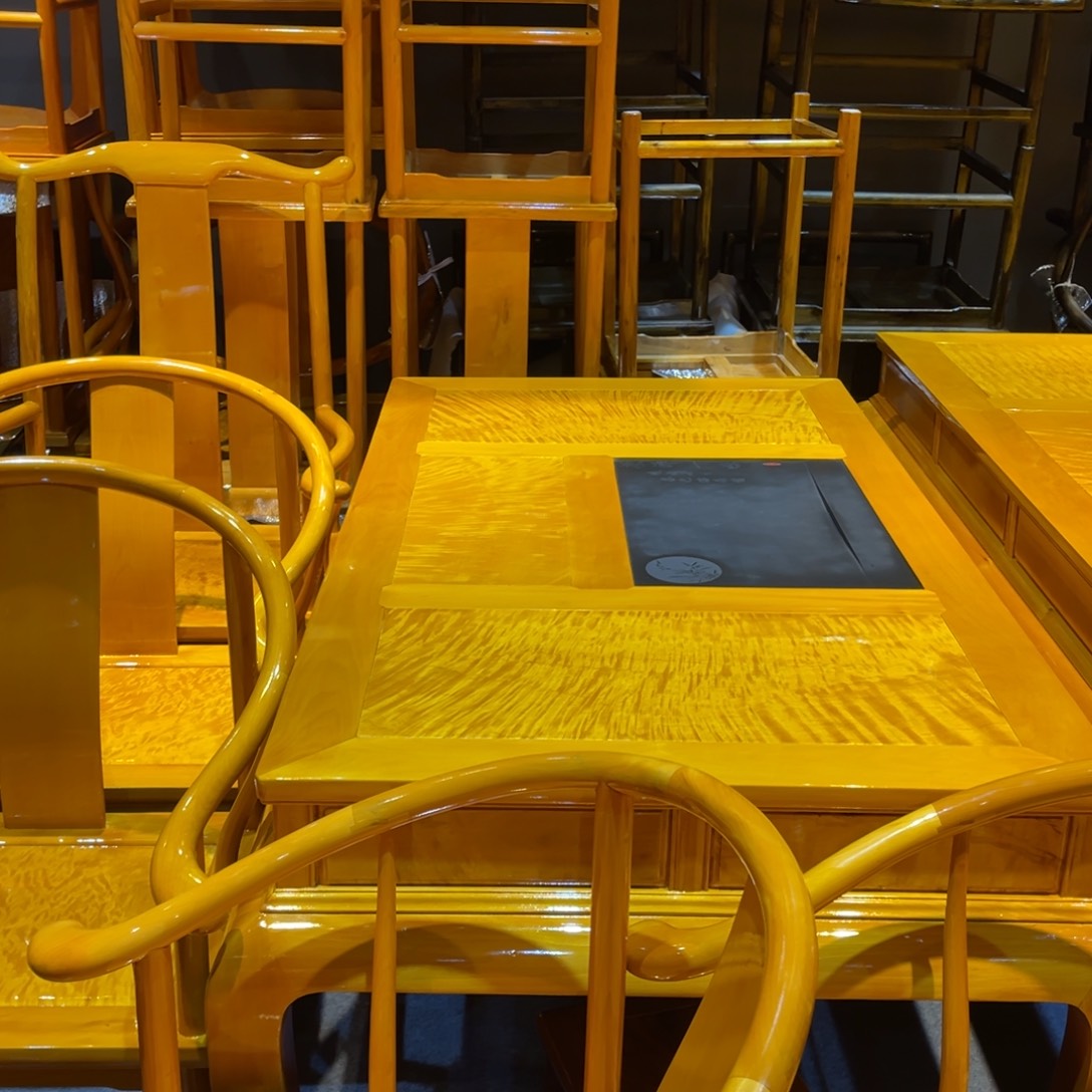 用***6紫檀木类成套家具大叶，茶桌七件套货到价