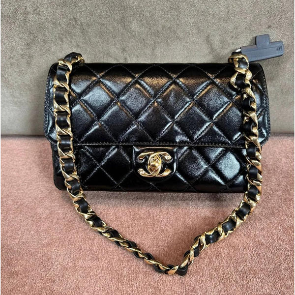 大吉中古/24年Chanel香奈儿24b粗链条单肩包