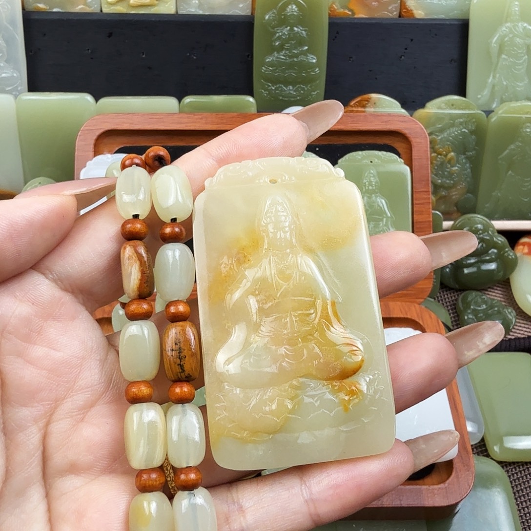 花皮特色观音吊坠挂件