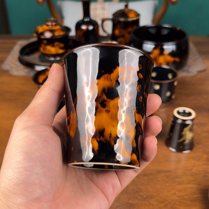 杯玳瑁釉中号可乐杯