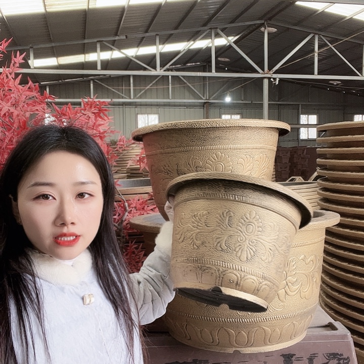 圆形35花盆4个有孔