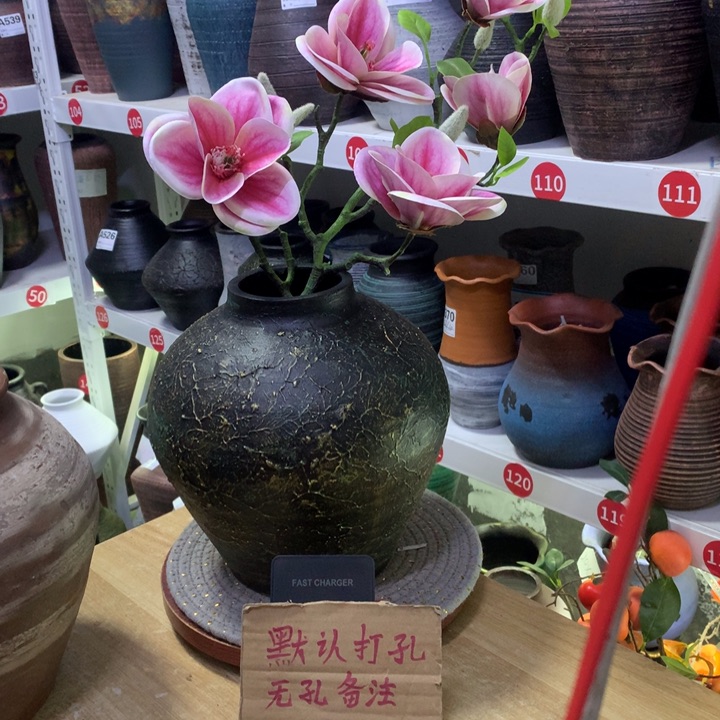 【闪购商品】红陶粗糙盆默认打孔高24口8.5