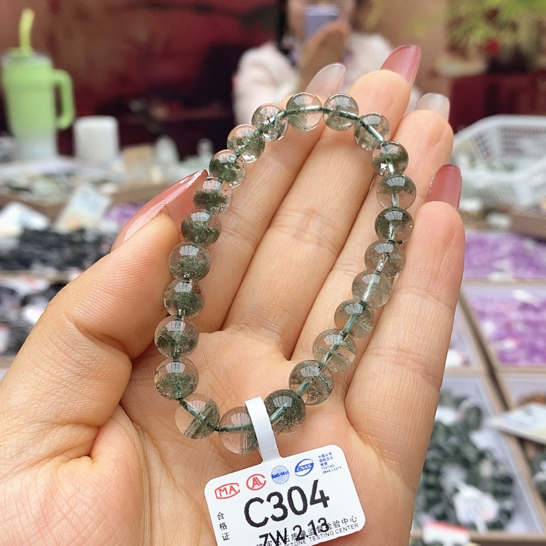 水晶手链未镶嵌C304绿幽灵