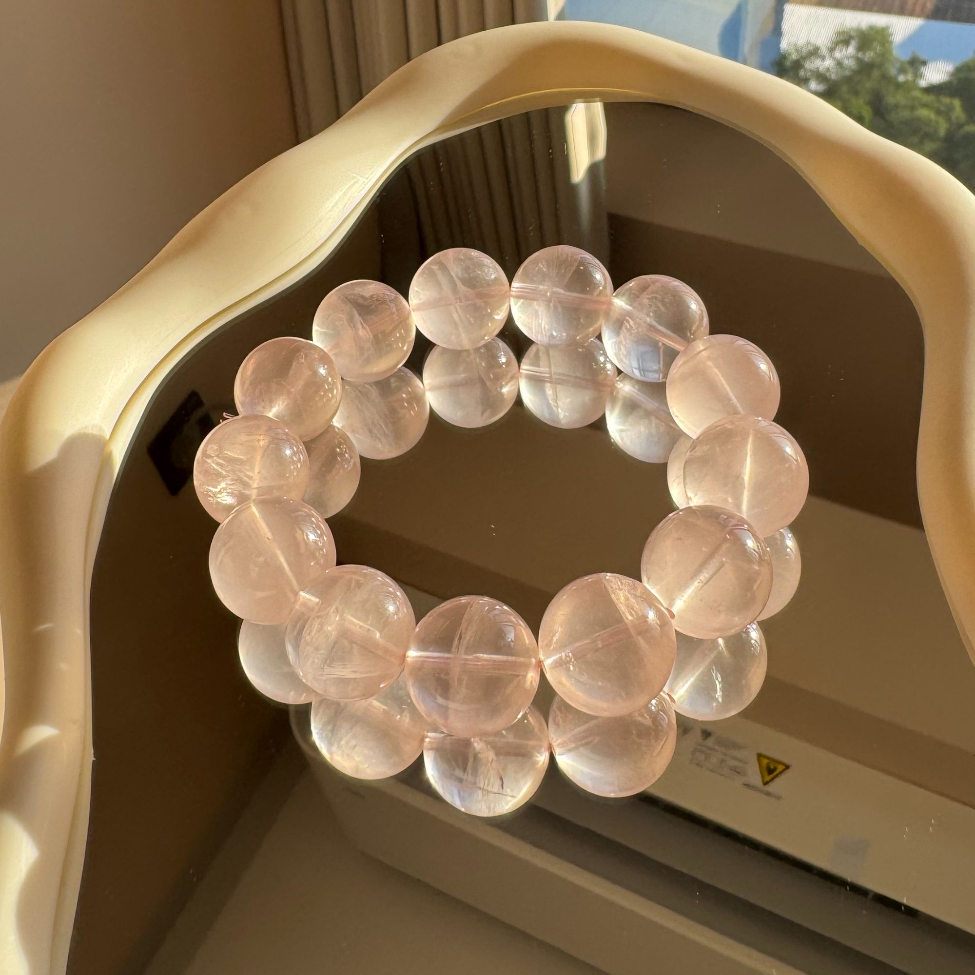 【小晶梨专属】天然冰菊粉水晶手串 多样性发其一 