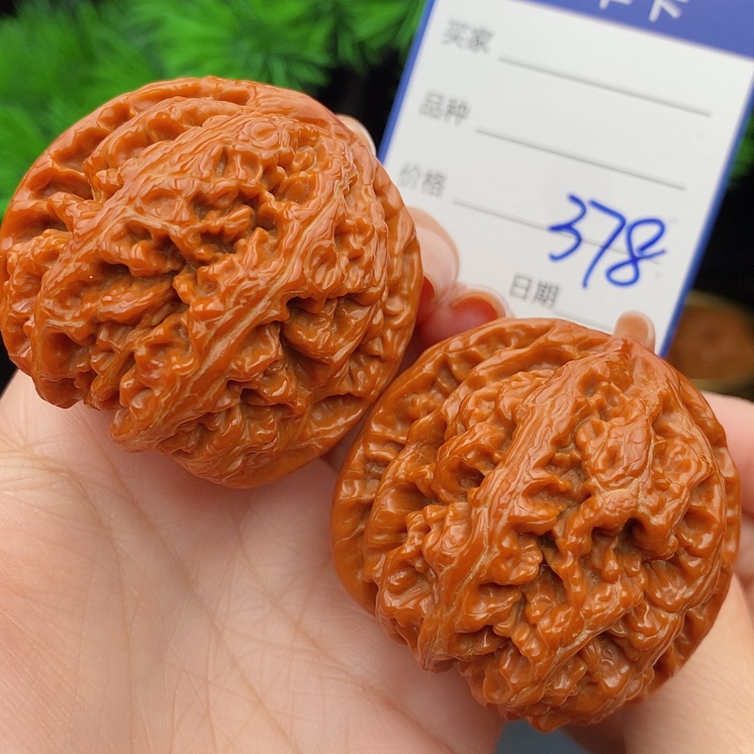文玩核桃把件48粗筋378
