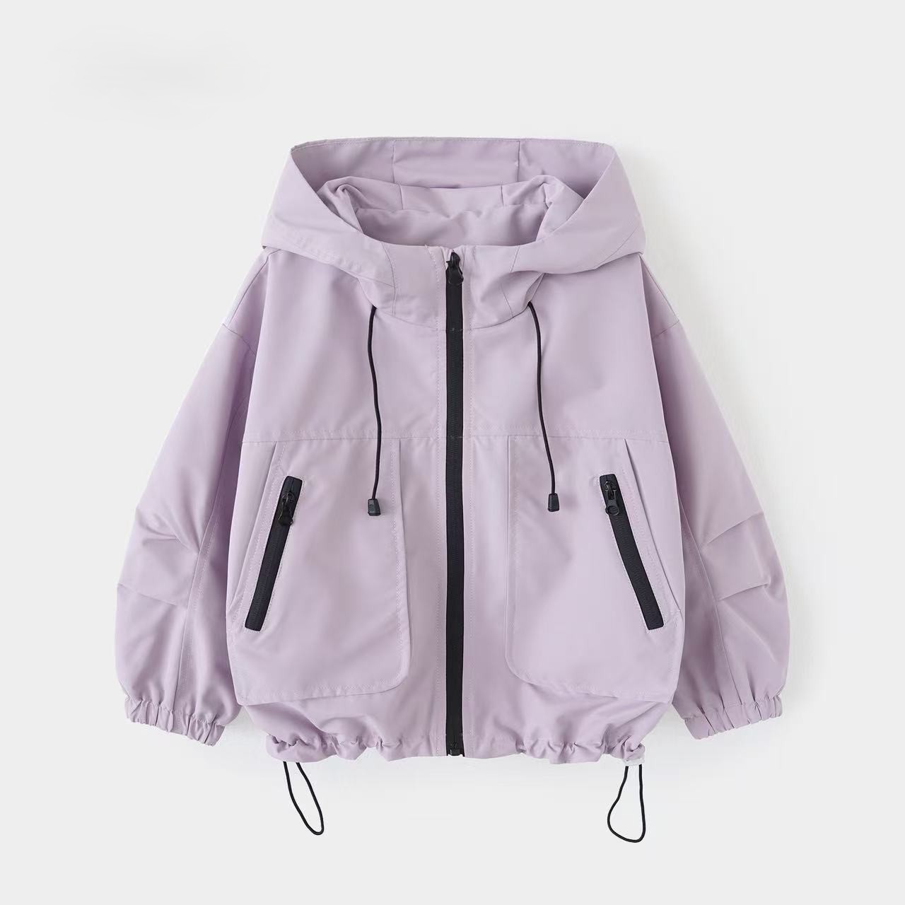 韩版冲锋衣春秋新款户外百搭大童衣服连帽上衣儿童秋装外套休闲