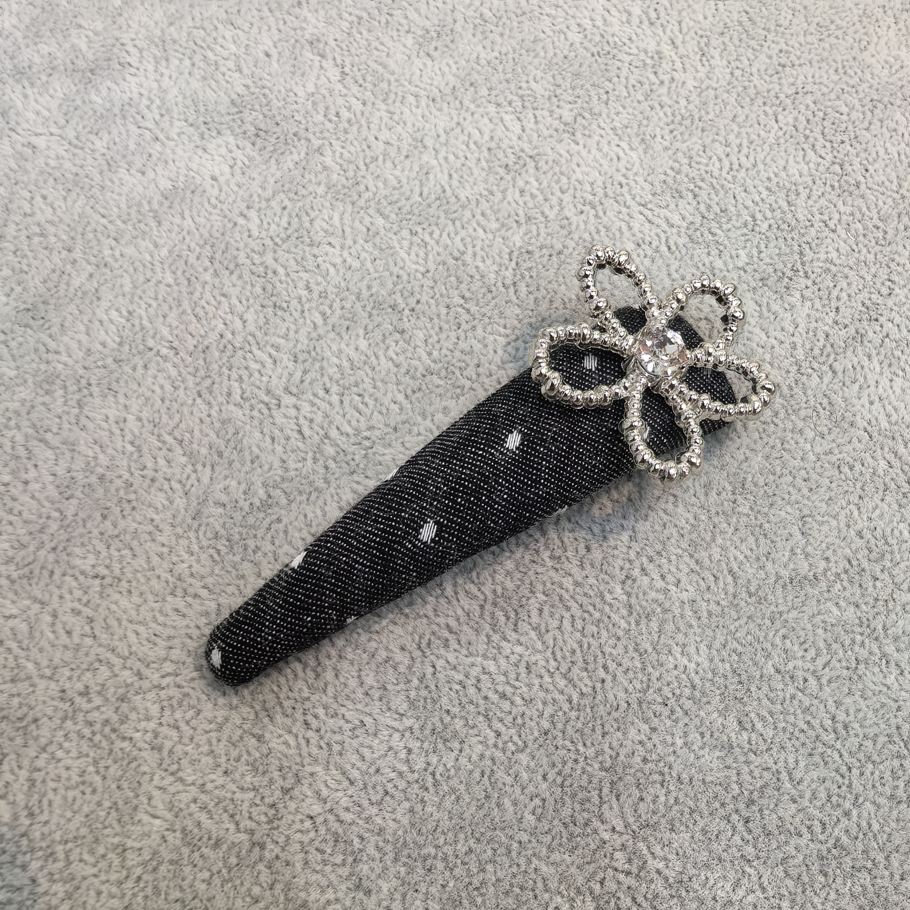 A265灰色牛仔波点小花朵掰掰夹