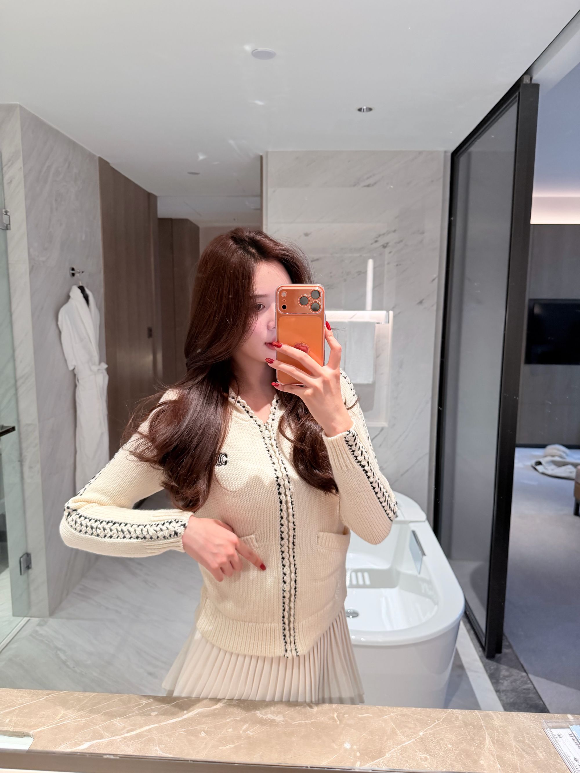 【糯糯千金】LEYUAN·连帽长袖拉链开衫女慵懒风休闲简约针织衫外套