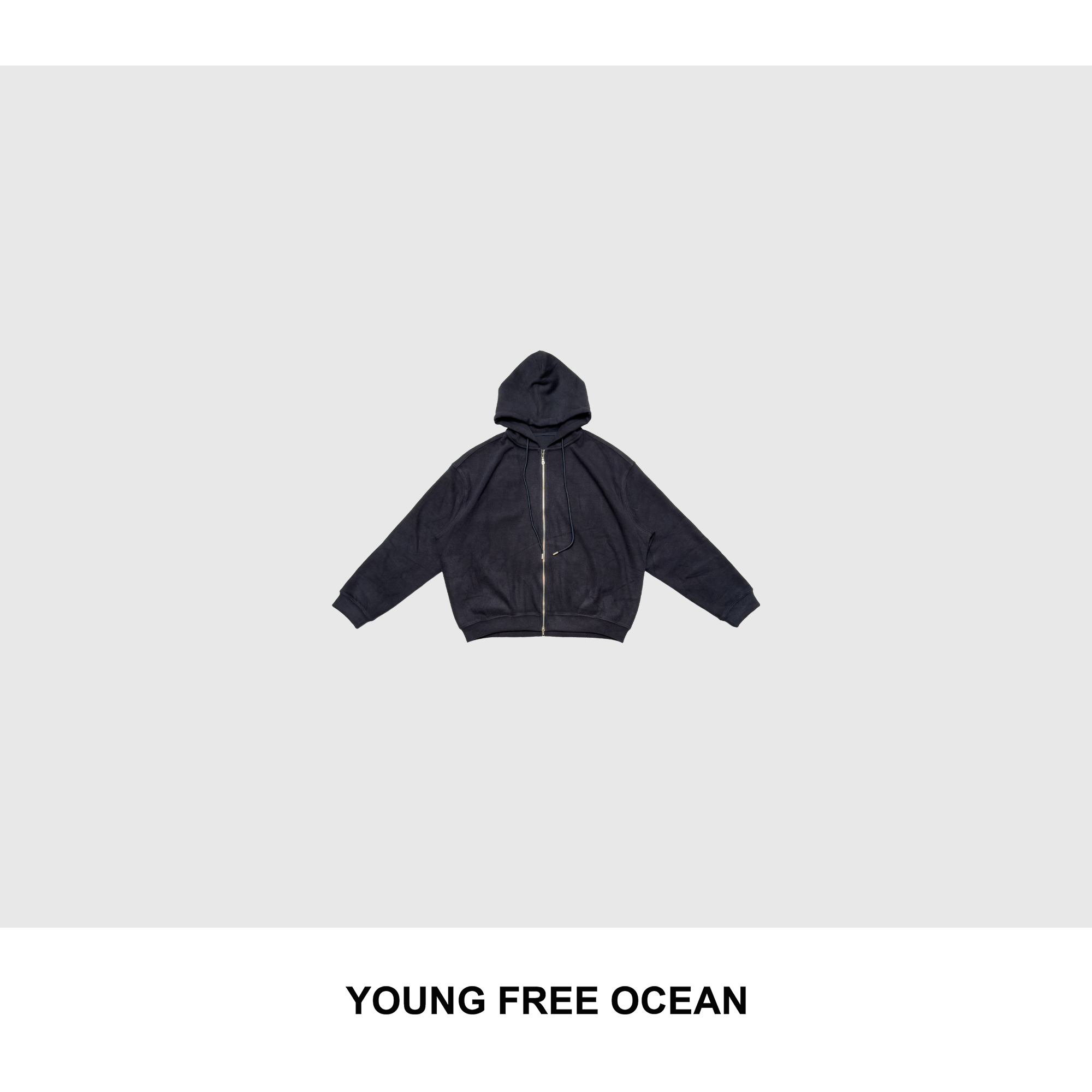 YOUNG FREE OCEAN2025秋冬款 连帽软软拉链卫衣