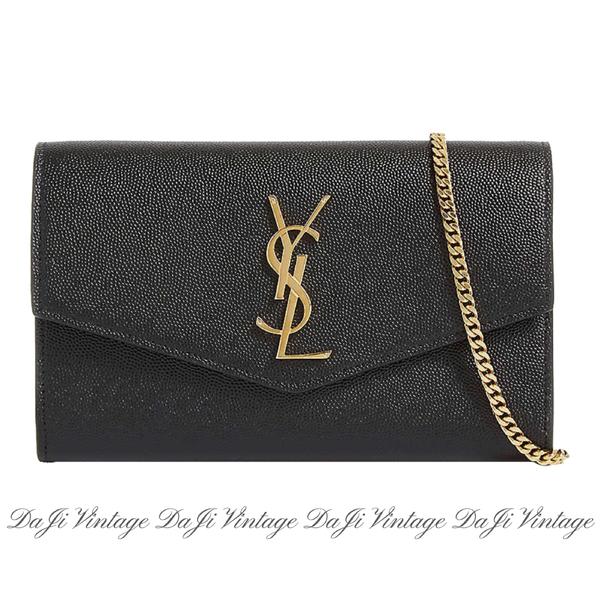 99新 YSL/圣罗兰 大吉中古/sh/YSL圣罗兰黑金信封包