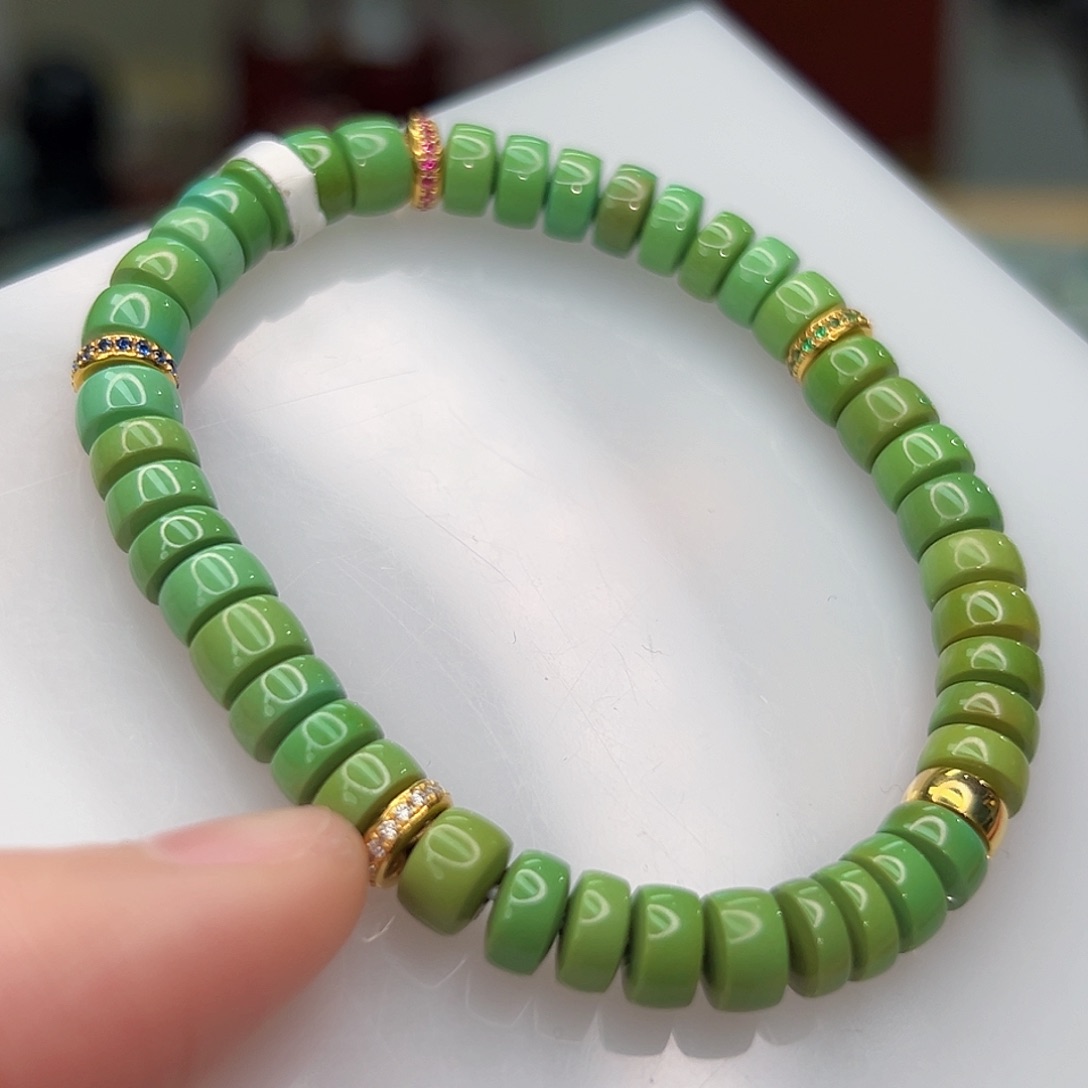 绿松石珠宝奇石18K金镶嵌