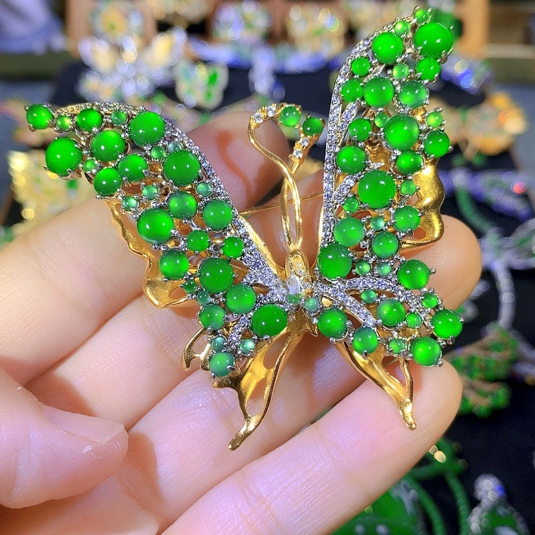 吊坠(不含链)银S925镶嵌翡翠