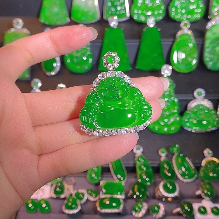 翡翠银S925镶嵌颈饰