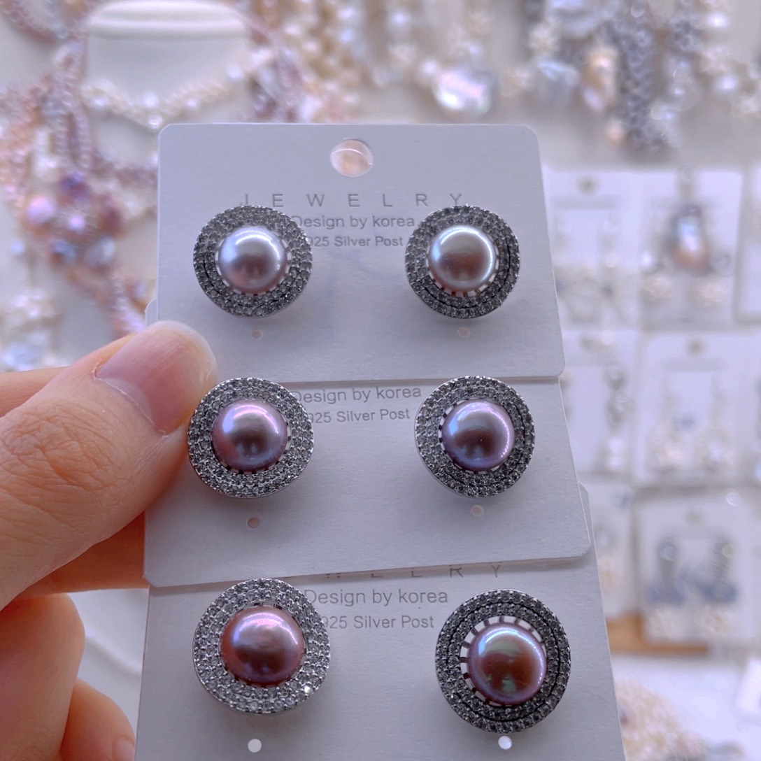 未镶嵌耳饰淡水珍珠耳饰