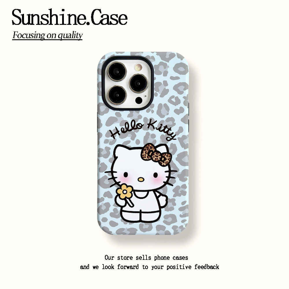 菲林二合一适用苹果华为vivo小米oppo手机壳豹纹花花KT17PRO/16