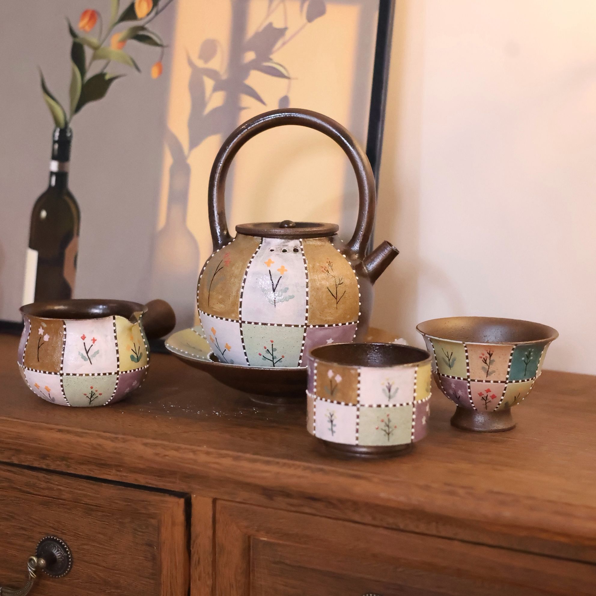 中式古风陶瓷泡茶茶杯家用功夫茶具主人杯0509