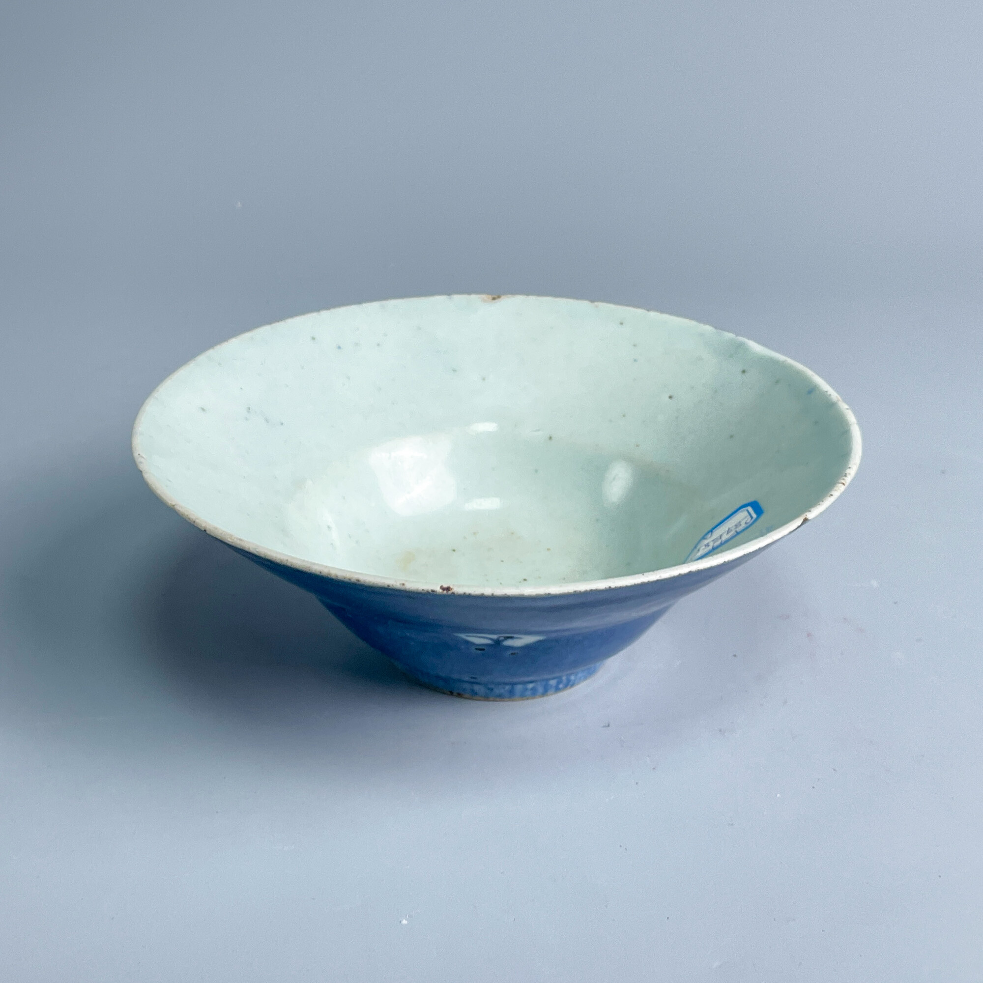 瓷器/古董清乾隆蓝釉折沿碗-M25AW00D018/收藏/文物/绣花张