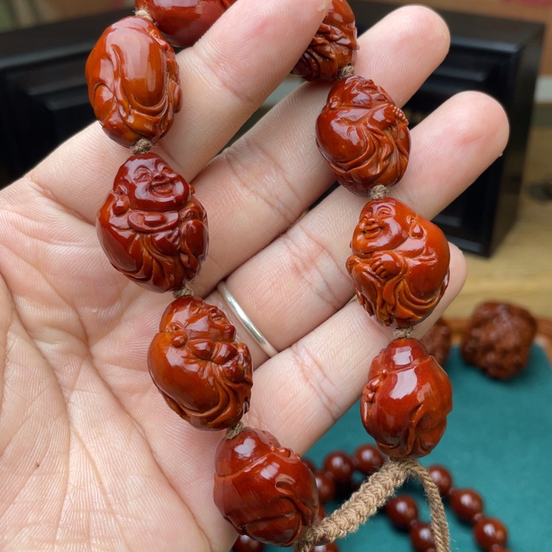 橄榄核吊坠八大弥勒回血002