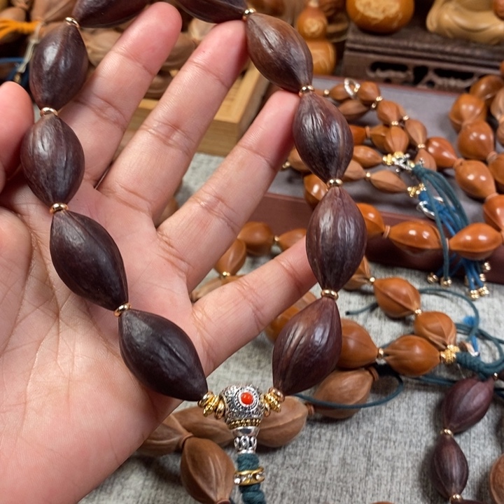橄榄核手串/手链1.6紫皮手持纯天然