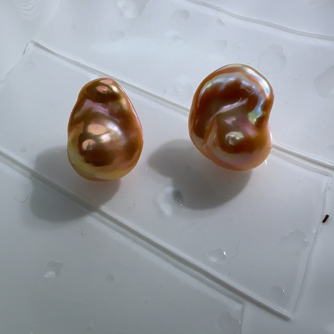 淡水珍珠耳饰银S925镶嵌