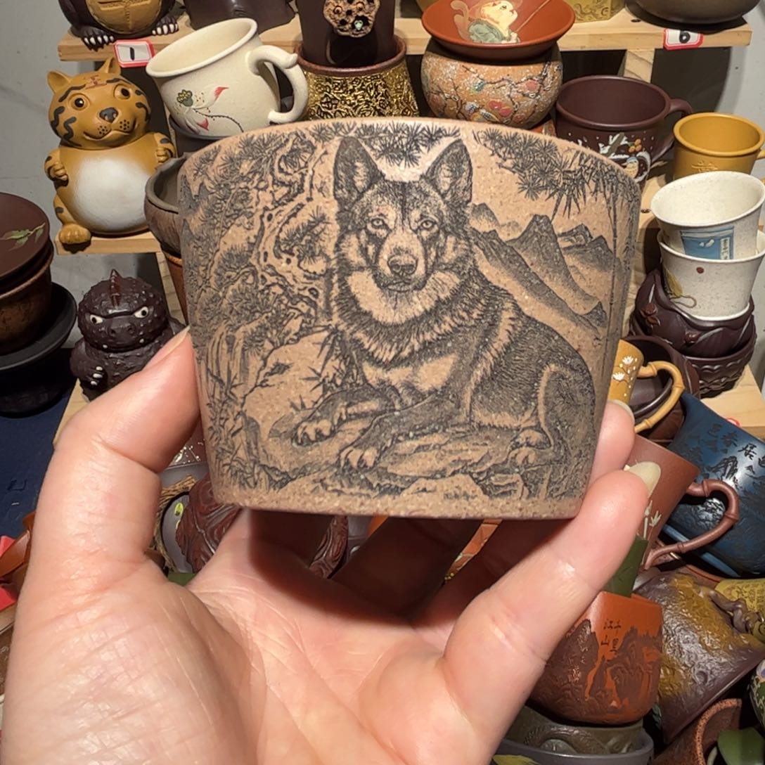 紫砂茶杯宜兴紫砂主人杯