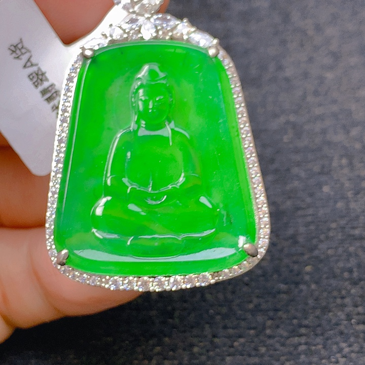 翡翠银S925镶嵌颈饰